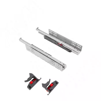 VEKTOR GFS B направляющие 300 мм, ниж. крепления с фиксаторами, полн. выдвижения, плав. закрывания (GFSB300ZN)