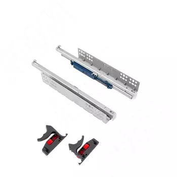 VEKTOR GFT B направляющие 300 мм, ниж. крепления с фиксаторами, полн. выдвижения, с толкателем (GFTB300ZN)
