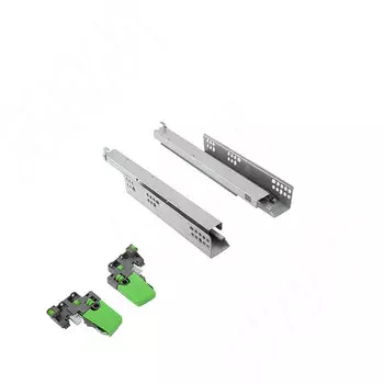 VEKTOR.PRO LS направляющие 300 мм, ниж. крепления, полн. выдвижения, плав. закрывания, 3D фиксаторы (V.PRO.LS300)