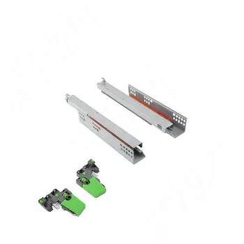 VEKTOR.PRO LT направляющие 300 мм, ниж. крепления, полн. выдвижения, с толкателем, 3D фиксаторы (V.PRO.LT300)