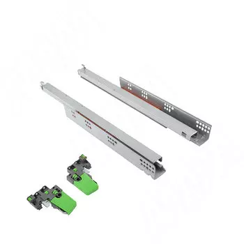 VEKTOR.PRO LT направляющие 500 мм, ниж. крепления, полн. выдвижения, с толкателем, 3D фиксаторы (V.PRO.LT500)