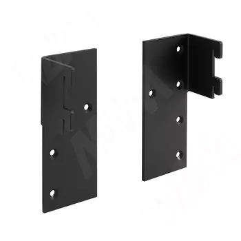 VERTIKO Держатель деревянного короба с креплением к задней стенке, черный (VR120BL)