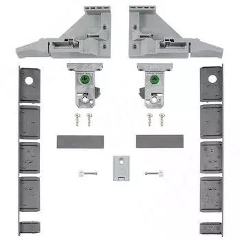 VIONARO Комплект фиксаторов фасада и заглушек внутреннего ящика h=185, серый металлик (F136100318)