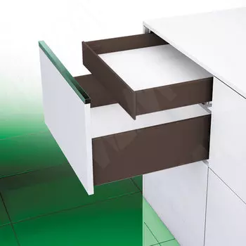 VIONARO [SI] Внутренний стандартный ящик H=89 мм, плавное закрывание, коричневый, 500 мм (VNRS.GBR.SI.040.500(корич.))