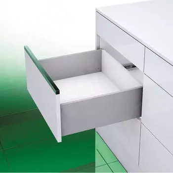 VIONARO [T] Высокий ящик H=185, плавное закрывание, серый металлик 500 мм (VNRS.STL.T.040.500(сер.мет))