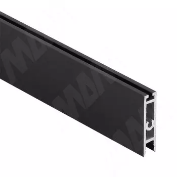 VOGUE LIGHT Штанга прямоугольная 30х8 под ленту 5мм, с пазом под демпфер, черный (анод), L-3000 (TA0214LEDBL)