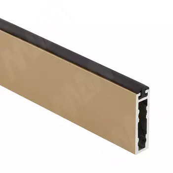 VOGUE Штанга прямоугольная 30х8, золото мат. (анод), с черным демпфером, L-3000 (TA0213RGLM-GB SET)