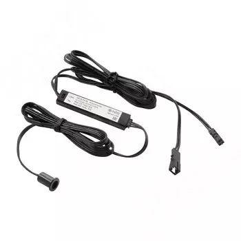 Выключатель инфракрасный (IR) на преграду, врезной, черный, 12/24V, 36/72W (SW1-DS-FM-1BL)