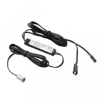 Выключатель инфракрасный (IR) на преграду, врезной, хром матовый, 12/24V, 36/72W (SW1-DS-FM-1MCR)