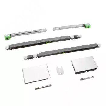 Yutu комплект роликов для одной стеклянной двери до 15 кг, два доводчика (YU12221B)