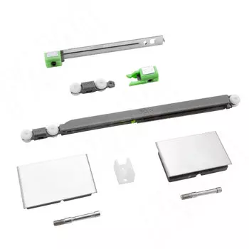 Yutu комплект роликов для одной стеклянной двери до 15 кг, один доводчик (YU12221A)