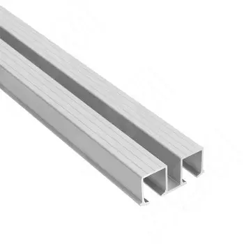 Yutu направляющая двойная верхняя для деревянных дверей, серебро, L-3000 (YUA069)