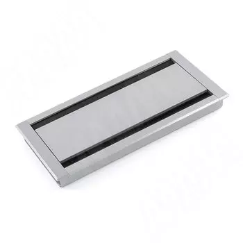 Заглушка кабель-канала, алюминиевая, двойная, 307х152 мм, серебро (DBO-TW-310.AL)