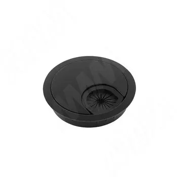 Заглушка кабель-канала, алюминиевая, круглая, d=60 мм, черный (RND-RD-60.BL)