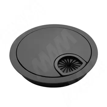 Заглушка кабель-канала, металлическая, круглая, d=80 мм, черный (362-80 BL)