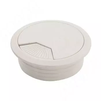 Заглушка кабель-канала, пластиковая, круглая, d=60 мм, серая (RTK008G)