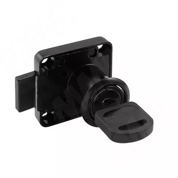 Замок для 1-ой двери, выдвижной, 1 оборот, черный (507-11 BK)