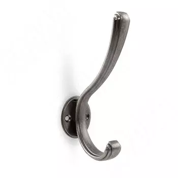 ZAMPA Крючок двухрожковый серебро состаренное (HK.29.AP)