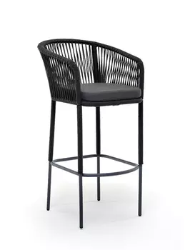 Барный стул из роупа Марсель темно-серый