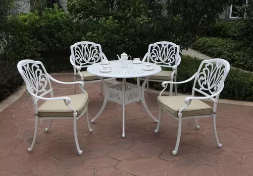 Комплект мебели из литого алюминия Palermo 4 white