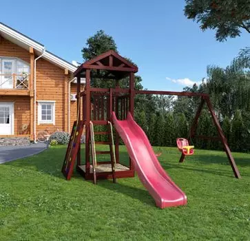 Детский игровой комплекс Панда Фани Gride с большим скалодромом