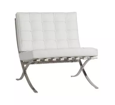 DG-HOME Кресло Barcelona Chair White Premium