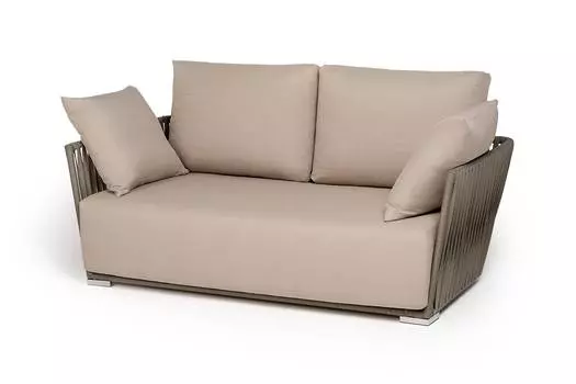 Диван 2-местный Форли из роупа, бежевый