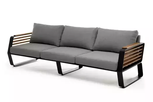 Диван 3-х местный Aura, темный графит