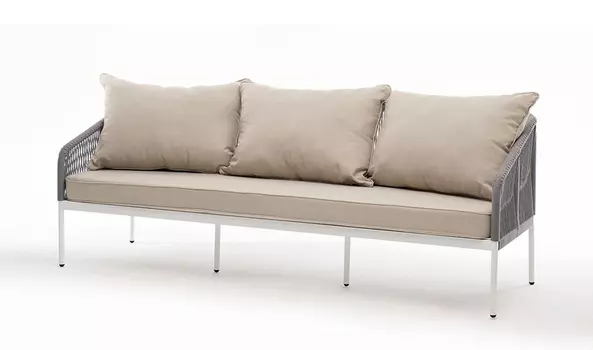 Диван 3-местный плетеный из роупа Канны