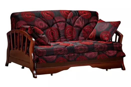 Диван аккордеон Канопус с деревянными подлокотниками