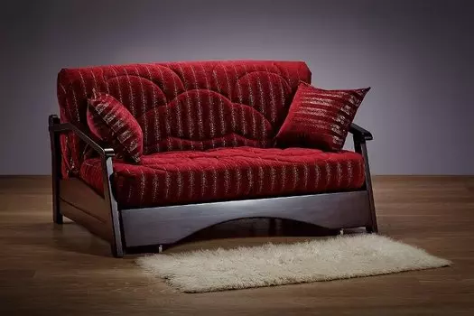 Диван аккордеон Регул с деревянными подлокотниками