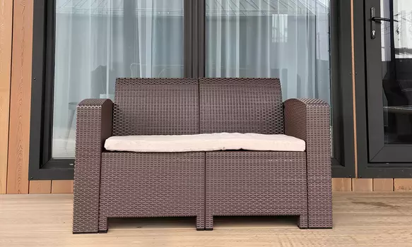 Диван двухместный LANA LUX коричневый