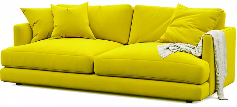 Диван еврокнижка Ибица желтый