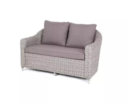 Диван из искусственного ротанга гиацинт Кон Панна серый