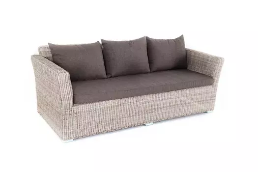 Диван трехместный из искусственного ротанга Капучино бежевый
