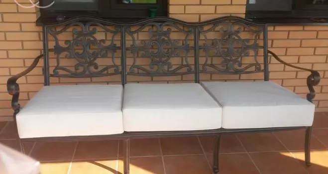 Диван трехместный из литого алюминия Venice