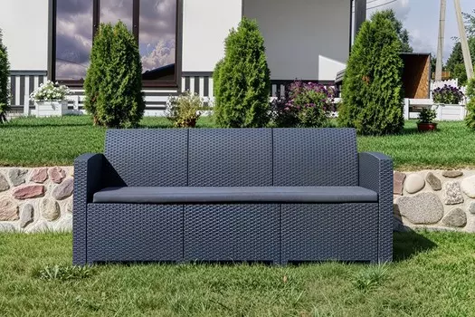 Диван трехместный LANA графит