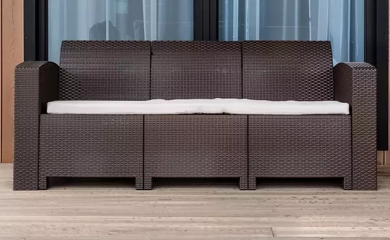 Диван трехместный LANA LUX коричневый