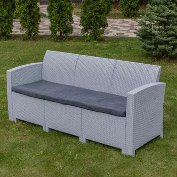 Диван трехместный LANA светло-серый