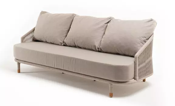 Диван Верона 3-местный из роупа бежевый