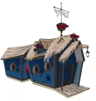 Двойной пиратский домик KidsCrookedHouse