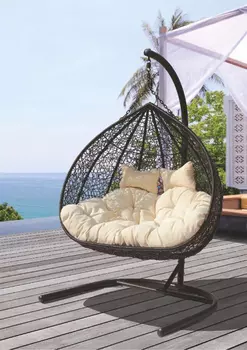 Двухместные подвесные качели из ротанга GEMINI