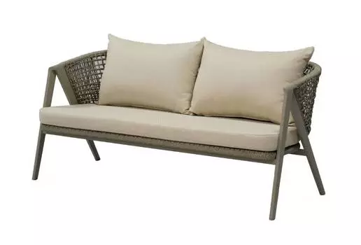 Двухместный диван из роупа Амстердам, бежевый