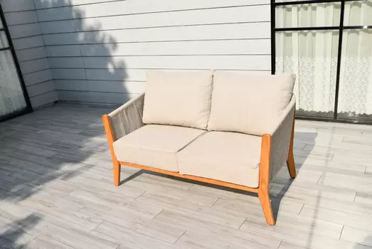 Двухместный диван из роупа Сидней-2, бежевый