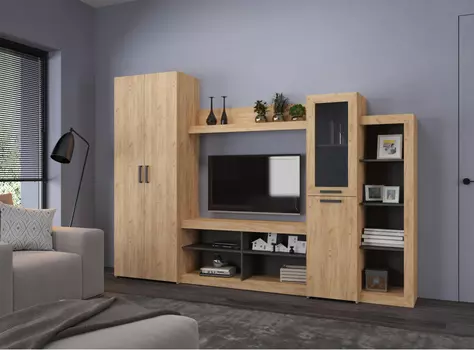 Гостиная Огюст 4 дуб золотой/венге