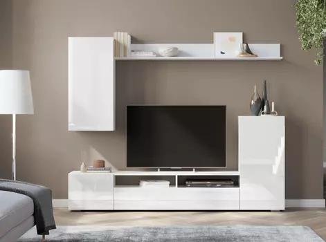 Гостиная Oluwande белый/цемент светлый