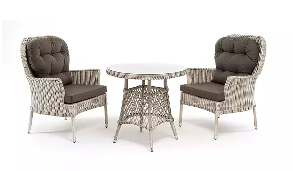 Кофейный комплект Алиса из искусственного ротанга, бежевый