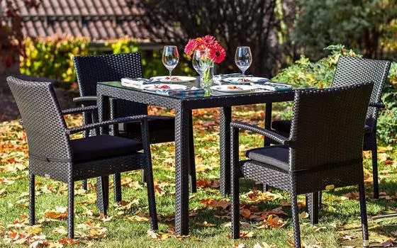 Комплект из искусственного ротанга MILANO Black