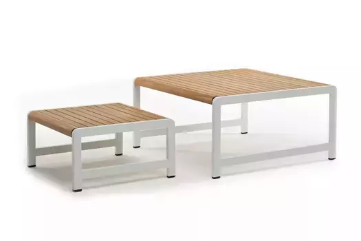 Комплект кофейных столов из алюминия MAYA белый