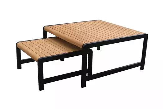 Комплект кофейных столов из алюминия MAYA темный графит